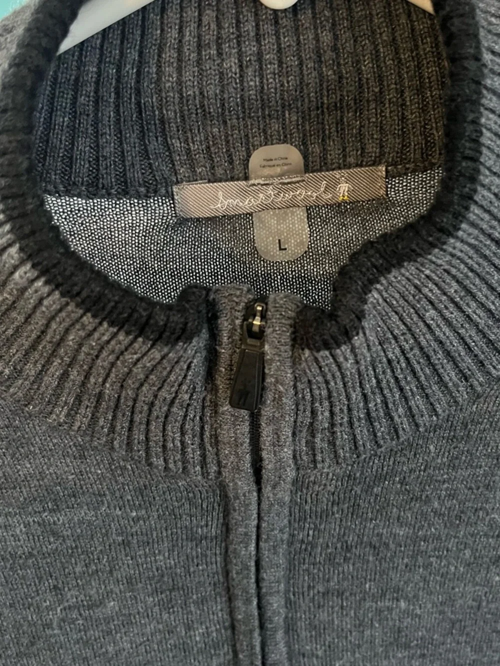 Smartwool‎ Men's Charcoal Gray Half-Zip Merino Sweater Size Large